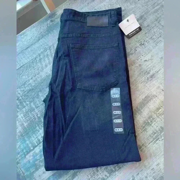 NWT Mens Calvin Klein Dark Wash Straight Jean 38x32 - Picture 8 of 10